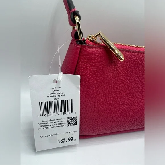 kate spade Hot Pink Leather Shoulder Bag with Gold Hardware - Picture 4 of 8